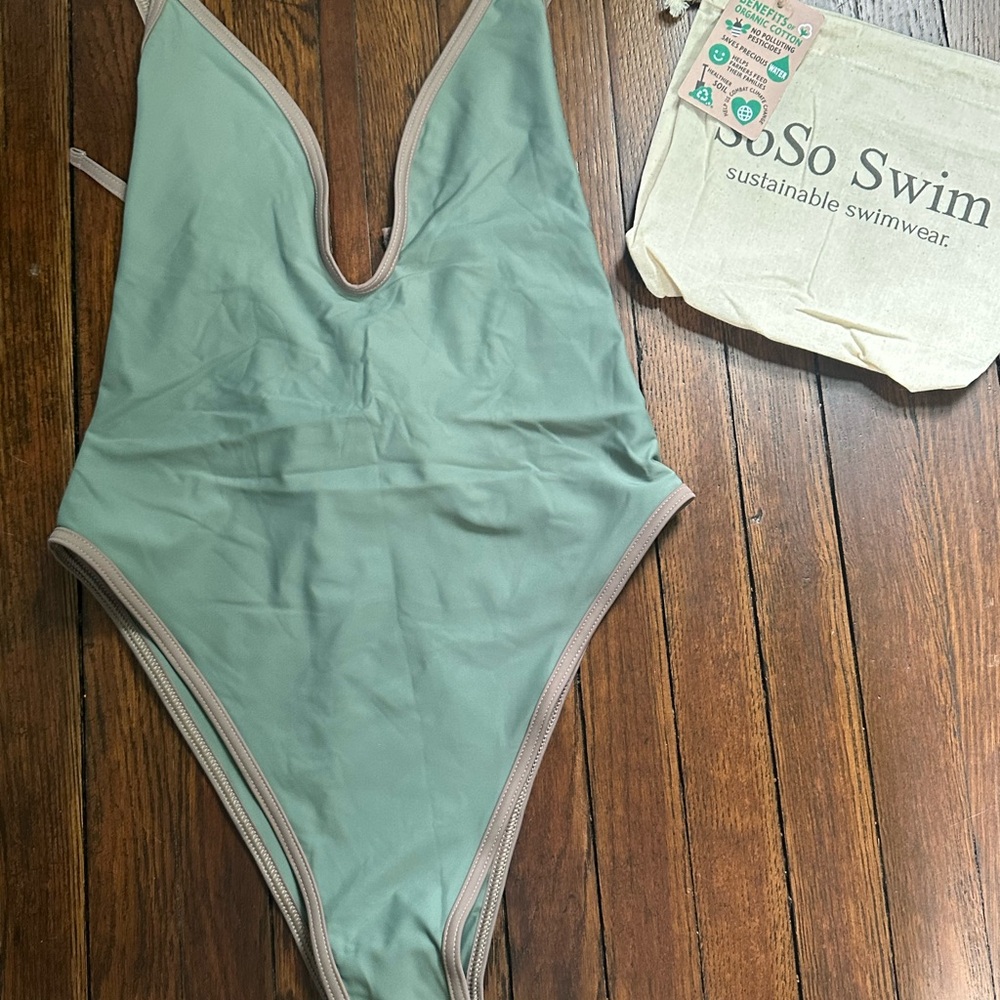 Green One-Piece Swimsuit